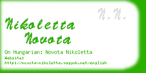 nikoletta novota business card